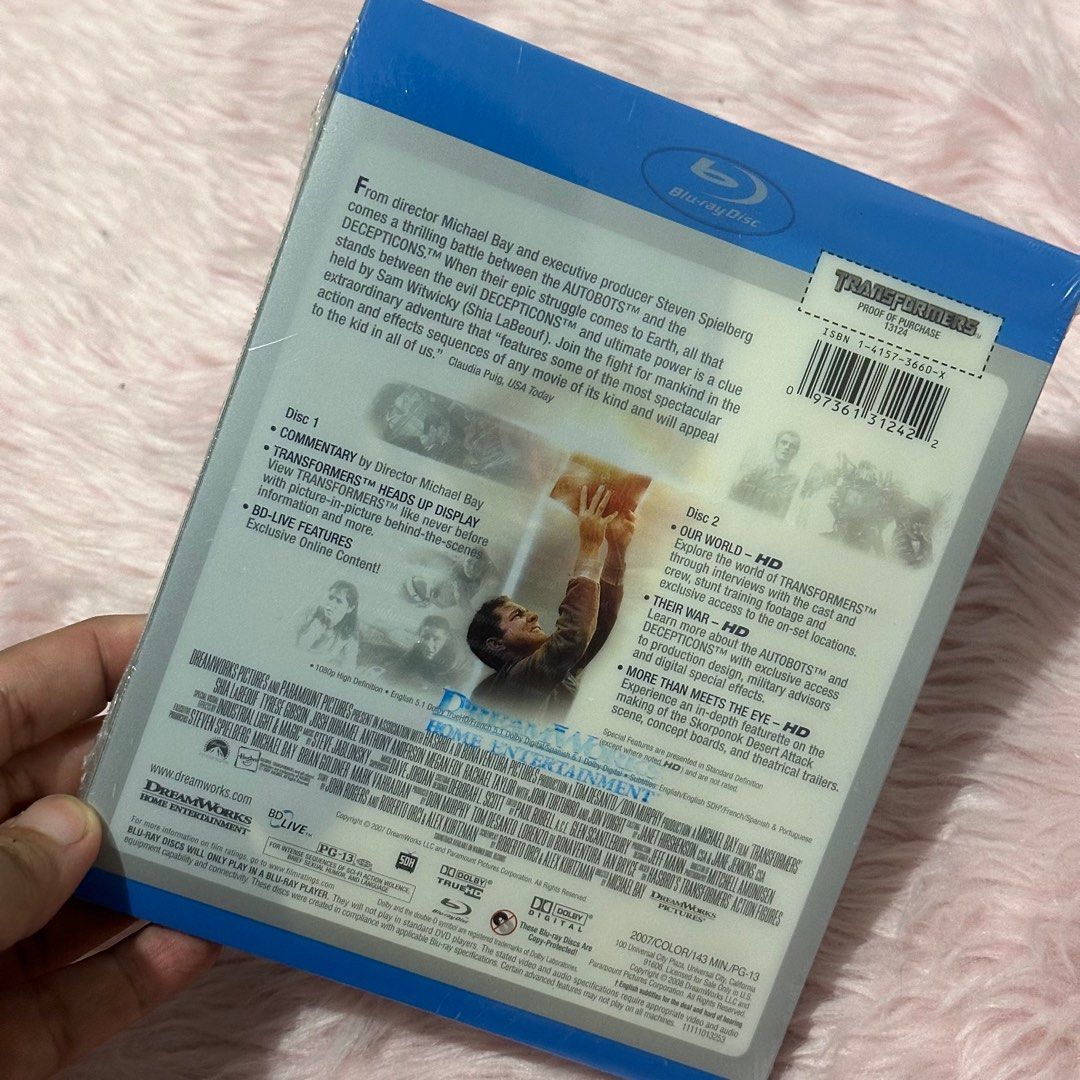 SEALED Transformers Special Edition Blu Ray 2 Disc Set (Category: CDs & DVDs) located in Las Pinas. Submitted by thestylecapital (Listing ID 1391755303, Image 3). Description: ✨ FACTORY SEALED Untested. Brand new. We’re decluttering and letting this go. Please review the posted photos for the actual condition of the item. 📌 Items are sold as is. For any questions or concerns, feel free to send us a PM. Disclaimer: Kindly note that items may have
