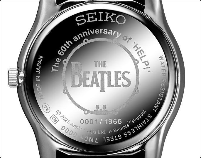 SEIKO X THE BEATLES HELP! 披頭四 60週年紀念版 精工 日本製限定版 手錶 JDM日版 （分類：手錶）位於 Hong Kong。 由 budgetselection 提交（商品編號 1391827817，圖片 6）。簡介： 🇯🇵 原廠製品保養(門市限定優惠)🔧 🛍門市自取或順豐到付🚚 🇯🇵日本直送產品✈️ 🚚庫存請向我們查詢 ●材質：表殼・底蓋・錶帶＝不鏽鋼，玻璃＝曲面硬藍寶石 ●表殼尺寸（約）：42.8×35×厚度6.9mm ●手腕周長（約）：S＝15cm，M＝17cm，L＝19cm（S・M・L皆可調整至13～19cm） ●機芯：石英（平均月差±15秒以內） ●日常生活用防水（3氣壓防水） ●三年品質保證 ●日本製造 ※金屬錶帶採用「輕鬆調整」設計。隨附工具，您可以輕鬆自行調整。。