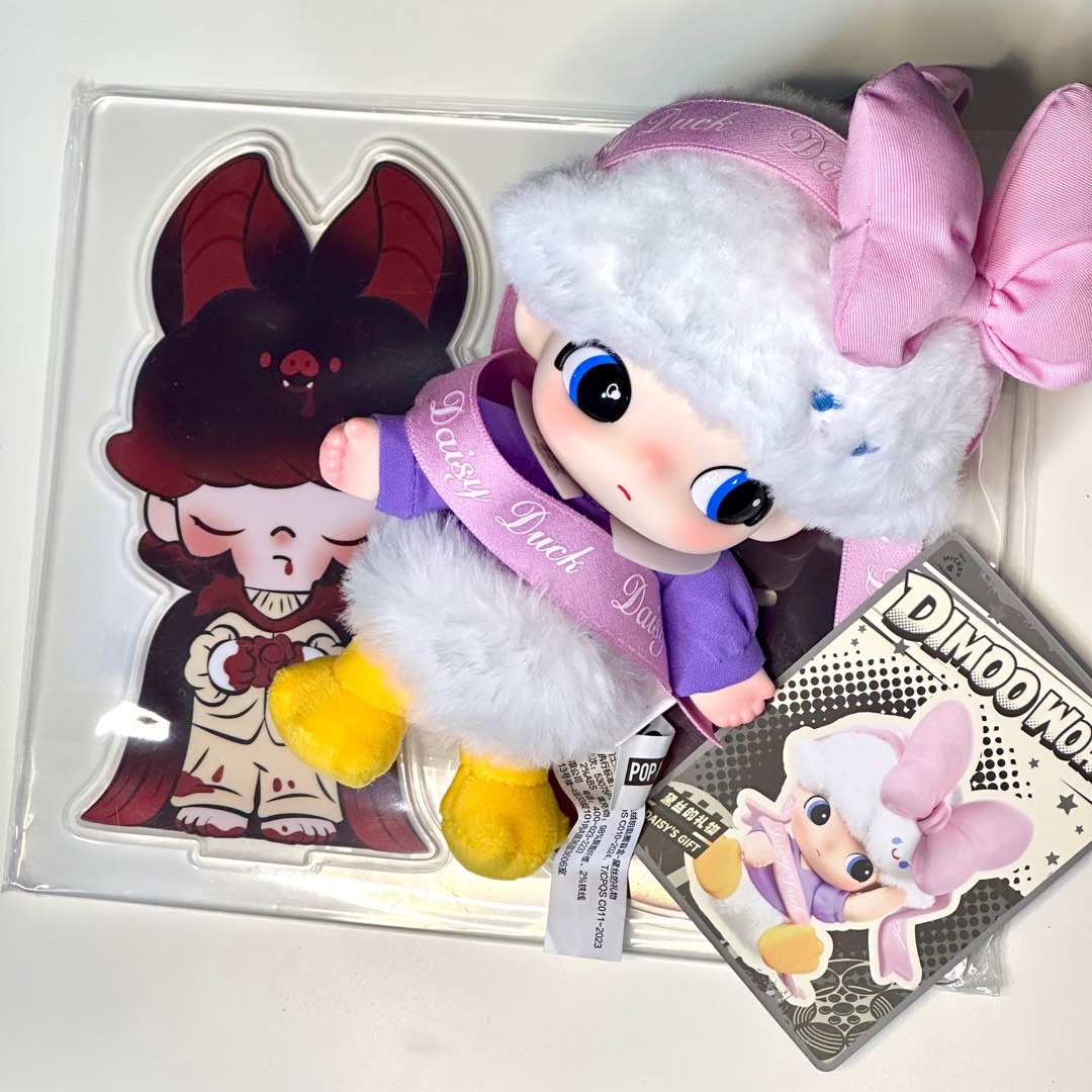 [Sell as a Set] POP MART Dimoo World Daisy Duck Plush + Acrylic Standee ...