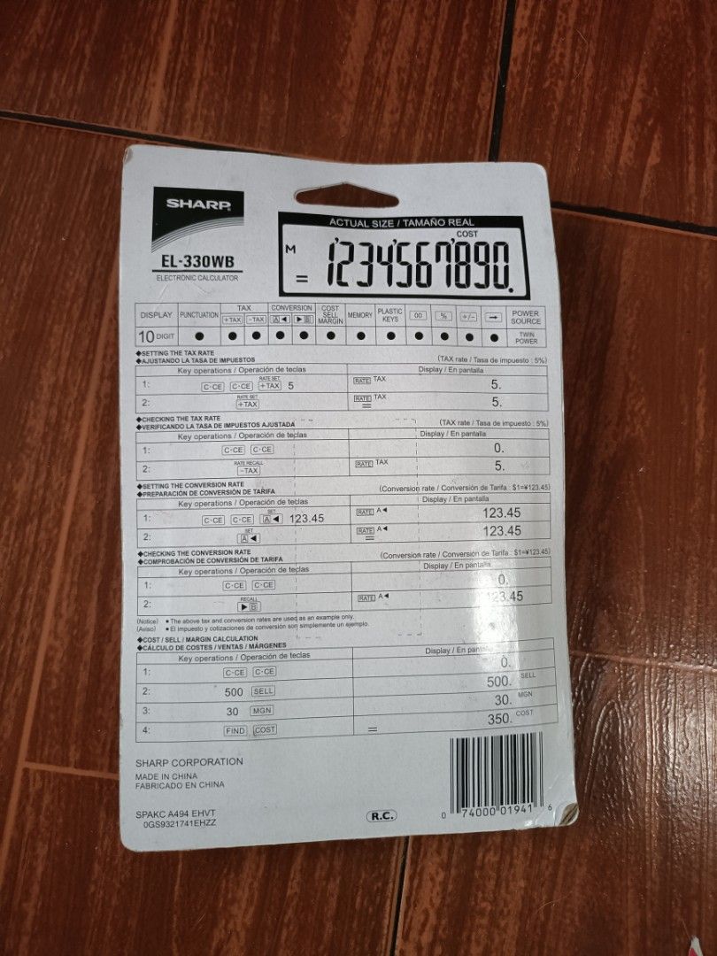 Sharp Calculator , Calculator, Electronic Calculator (Category: Office & Business Technology) located in Muntinlupa City. Submitted by fiercewind_0a834b (Listing ID 1391834560, Image 3). Description: Not used still in packaging Sharp Calculator.