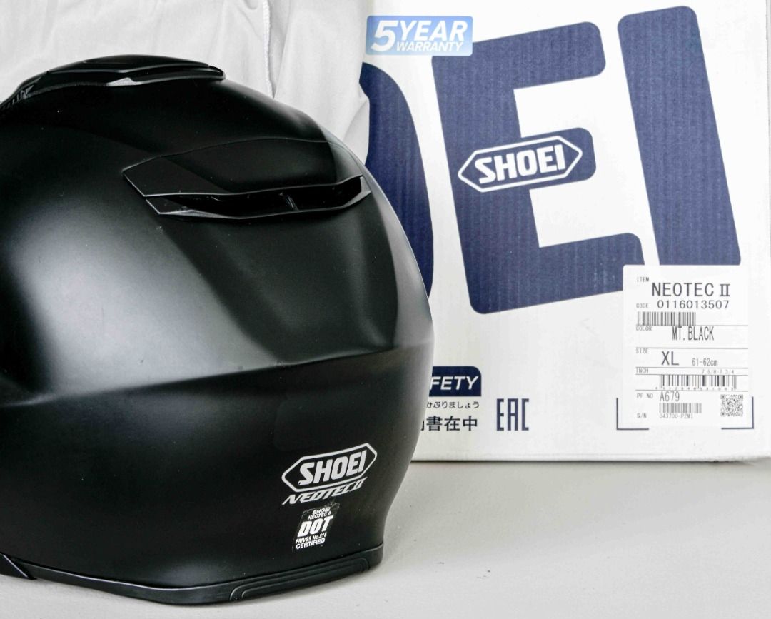 Shoei NEOTEC 2 XL Modular Helmet (Category: Helmets and other Riding Gears) located in Pasig City. Submitted by seismic (Listing ID 1391823766, Image 3). Description: SHOEI Neotec2 Size XL Matte Black. 120 Pinlock installed. Updated Model (not D-Ring). Seldom used, Serviced and Sanitized, Complete Inclusions. Comes with Box, Manual, Helmet Tool and Helmet Bag..