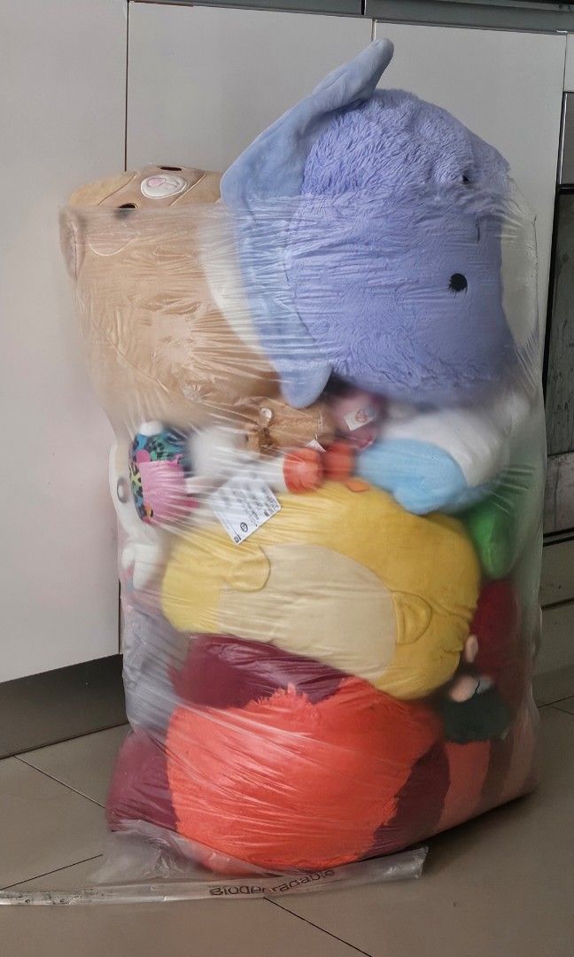 Stuffed Toys (Category: Plushies & Soft Toys) located in Paranaque City. Submitted by hurlyshell (Listing ID 1391787409, Image 3). Description: 1 full XL size garbage plastic of preloved stuffed toys (mostly squish mallows) location: Parañaque Gcash/BPI pick up/delivery; no meet ups.