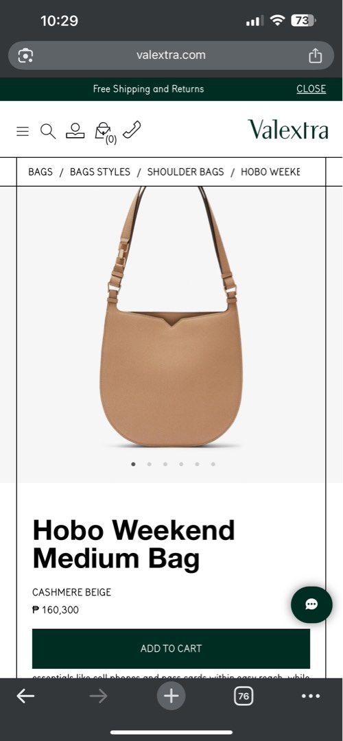 Valextra Hobo Weekend (Category: Luxury Bags & Wallets) located in Caloocan City. Submitted by twishqueenr (Listing ID 1391772315, Image 2). Description: In excellent condition Guaranteed legit Min sign of use.