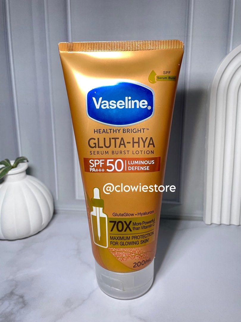 HARGA SALE!! Vaseline Gluta Hya Serum Burst Lotion SPF 50 PA+++ 200 ml