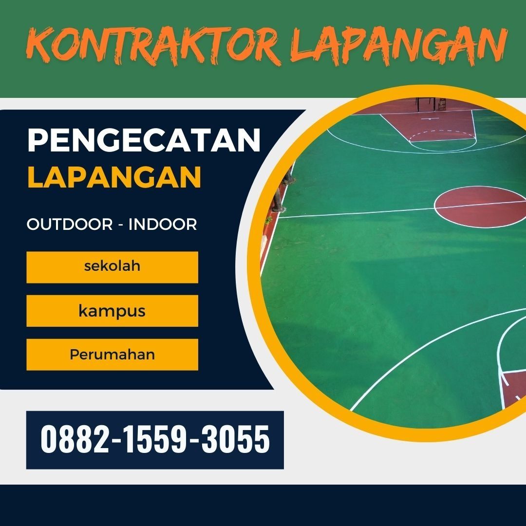0882-1559-3055 Jasa Cat Lapangan Bandung Jawa Barat – Basket, Futsal, Voli,  Badminton