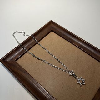 𝐂𝐡𝐫𝐨𝐦𝐞 𝐡𝐞𝐚𝐫𝐭𝐬克羅心六芒星🔯伸縮項鍊64221778446465110