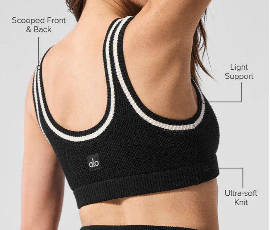 ALO Ribbed Sweater Knit Set (Category: Activewear) located in Singapore. Submitted by moonkwonmultiverse (Listing ID 1391993792, Image 2). Description: ALO RIBBED SWEATER KNIT HIGHLINE MINI SKIRT (UP:$195) ALO TENNIS CLUB SWEATER KNIT BRA (UP:$95) Both in L size, selling as a set for $150.
