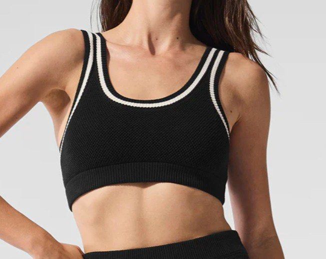 ALO Ribbed Sweater Knit Set (Category: Activewear) located in Singapore. Submitted by moonkwonmultiverse (Listing ID 1391993792, Image 3). Description: ALO RIBBED SWEATER KNIT HIGHLINE MINI SKIRT (UP:$195) ALO TENNIS CLUB SWEATER KNIT BRA (UP:$95) Both in L size, selling as a set for $150.