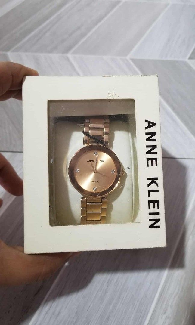 Anne Klein rosegold watch with diamond (Category: Women's Watches) located in Caloocan City. Submitted by datumaootl13467 (Listing ID 1392020761, Image 2). Description: 100% authentic not yet used bought in HK..