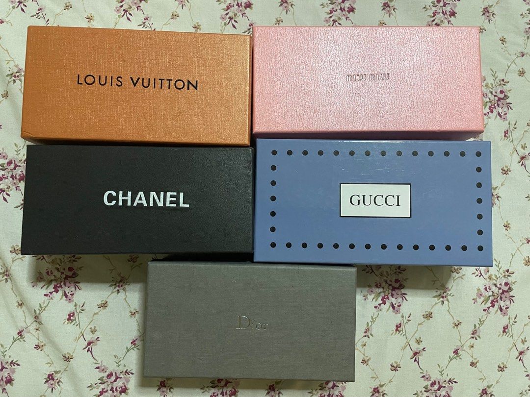 Assorted Branded BOXES - take ALL ₱1K (Category: Storage Boxes & Baskets) located in Muntinlupa City. Submitted by mystyle10 (Listing ID 1392117594, Image 1). Description: Selling boxes of eye glasses .