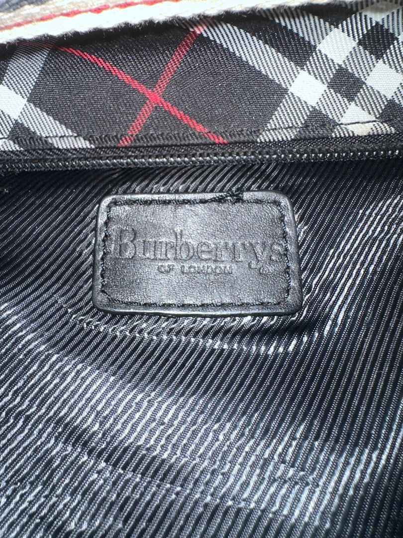 Guaranteed Authentic Burberry Shoulder Bag (Category: Luxury Bags & Wallets) located in Quezon City. Submitted by donaya_luxe (Listing ID 1391980653, Image 3). Description: Original Burberry Blue Label Nova Check bag The tag inside the bag, which includes Japanese text and the company "株式会社 三陽商会" (Sanyo Shokai), indicates it is from the Burberry Blue Label line, which was a diffusion line specifically for the Japanese market. Dimension - approxim