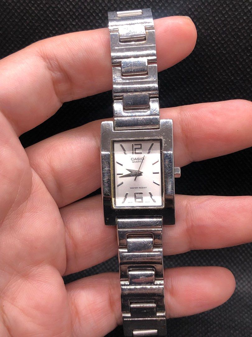 Casio Tank Quartz Ladies Watch (Category: Women's Watches) located in Pasig City. Submitted by lailahbeauty (Listing ID 1391943868, Image 2). Description: For sale onhand Casio Tank Quartz ladies Watch. Original Preloved watch from Japan. Working product. For more details you can contact me directly for fast transaction. Buy now! I can shipping nationwide! .