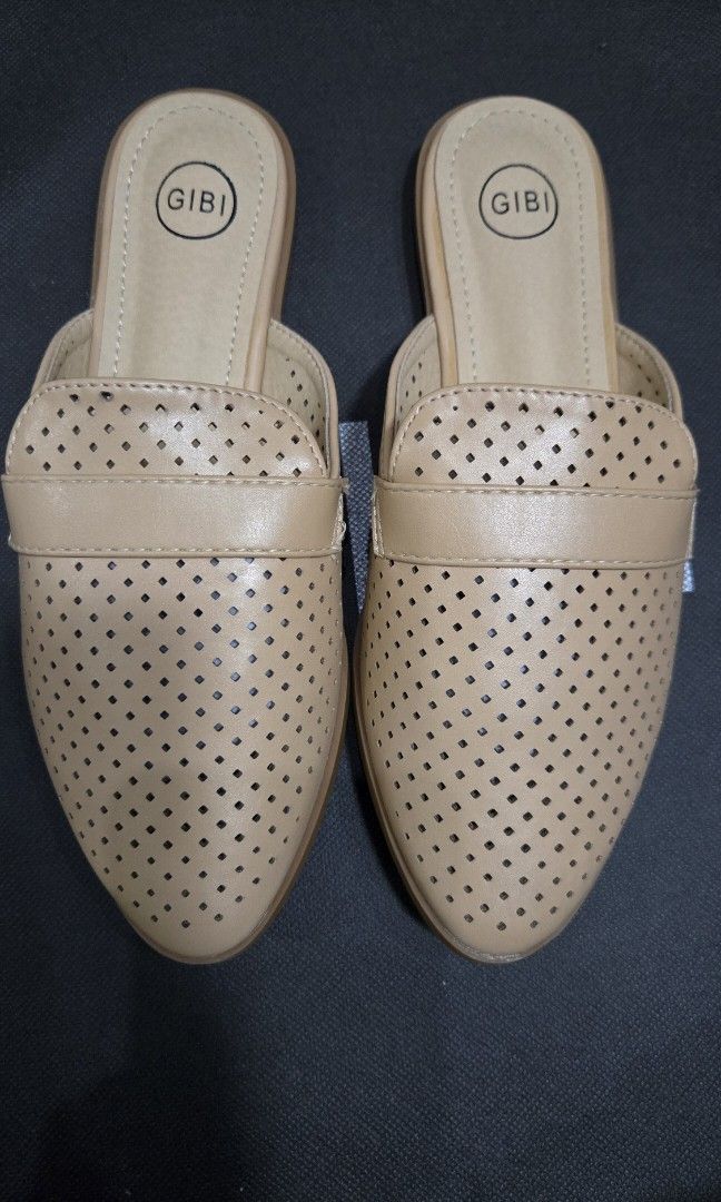 Gibi dark beige mules size 35 and 36 (Category: Sandals) located in Quezon City. Submitted by aicabago (Listing ID 1392094162, Image 1). Description: available in size 35 and 36 550 each brandnew.