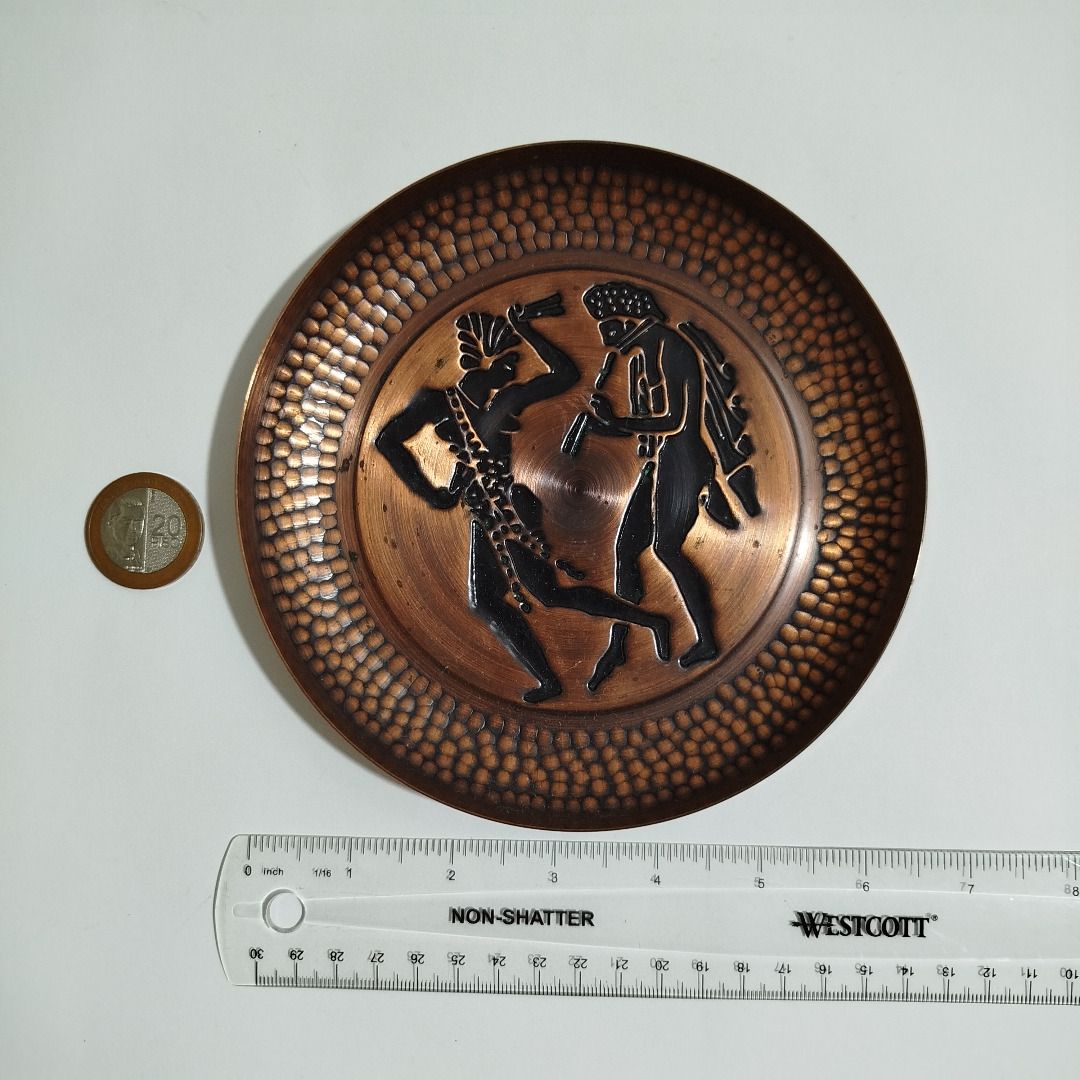 Greek Roman Embossed Copper Plate Decor (Category: Wall Decor) located in Cagayan de Oro. Submitted by cutxcute (Listing ID 1392015972, Image 2). Description: For Sale Greek / Roman Embossed Copper Plate Decor Php 300 Item + Delivery Fee Delivery via Maxim, LBC, J&T.