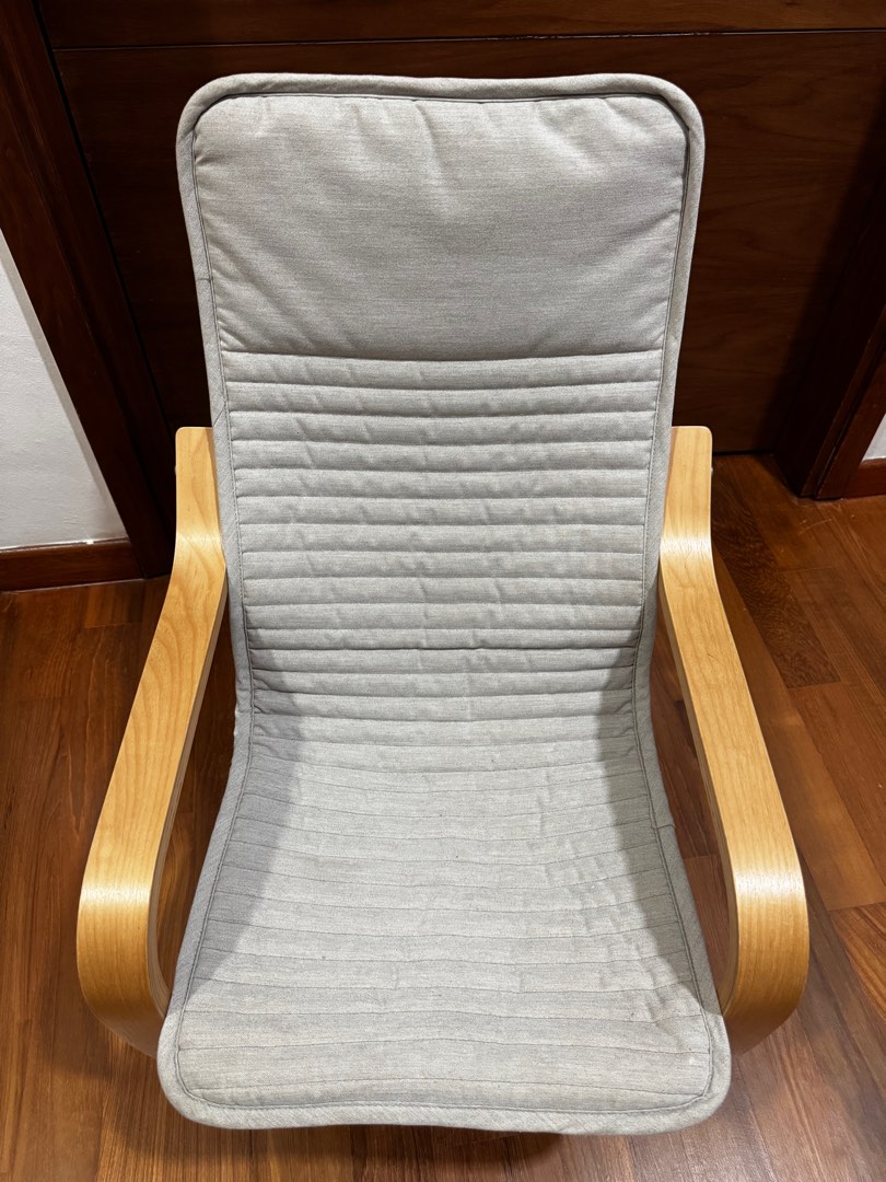 IKEA Poang Rocking Chair - Light Grey, Furniture & Home Living ...