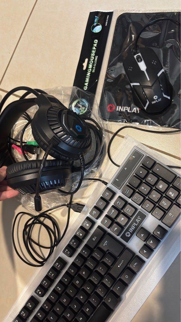 Inplay Keyboard + Mouse + Headset (Category: Computer Keyboard) located in Pasig City. Submitted by unwanteditemsfrommycloset (Listing ID 1391981116, Image 2). Description: not used, only opened pm if interested!.