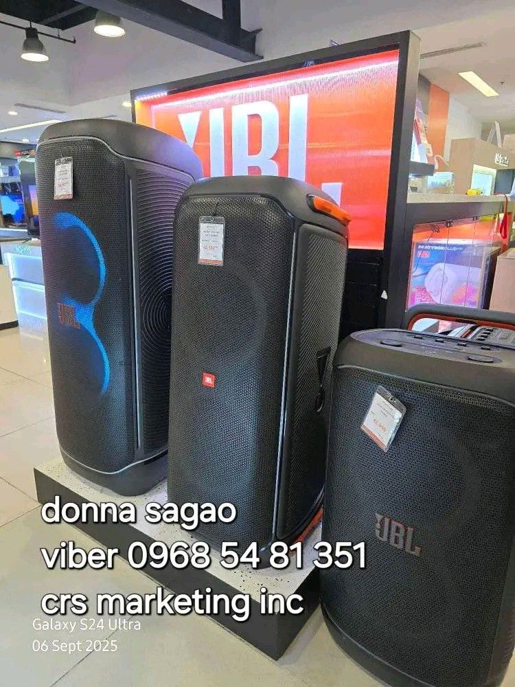 Jbl party box (Category: Soundbars, Speakers & Amplifiers) located in Quezon City. Submitted by daligcon19 (Listing ID 1392059030, Image 1). Description: 💙 JBL PARTY BOX SPEAKER / JBL PARTYBOX SPEAKER / JBL ON THE GO / JBL ULTIMATE 💙 JBL 520 - 33,300 JBL ENCORE ESSENTIAL - 13,500 JBL ENCORE - 18,000 JBL ENCORE 2 - 19,500 JBL ON THE GO ESSENTIAL - 17,300 JBL CLUB 120 - 18,000 JBL STAGE 320 ( BLACK/WHITE ) - 27,000 JBL 710 - 34,700 JBL 1000 - 44,