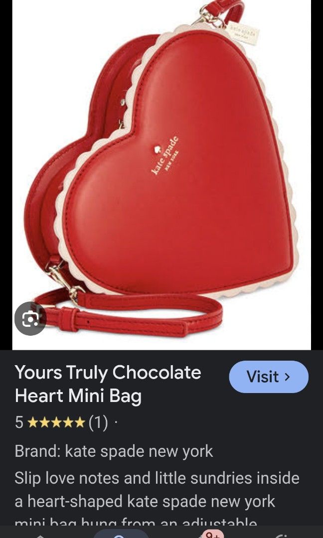 Kate Spade red Heart bag (Category: Luxury Bags & Wallets) located in Calapan. Submitted by kittie_kath (Listing ID 1391956603, Image 2). Description: see 3rd photo for description.