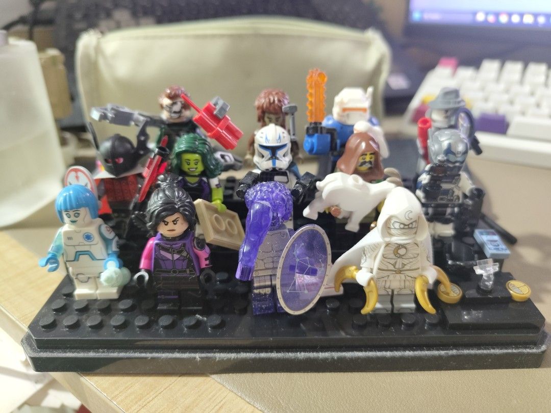 Lego Minifigures - See Description for prices (Category: Lego & Building Sets) located in Mandaluyong City. Submitted by billytan16 (Listing ID 1391940137, Image 2). Description: Moon Knight - 600 Goatherd - 600 Vampire Knight - 600 Nurse Android - 600 Orion - 400 Planet Explorer - 400 Goliath - 300 Kate Bishop - 300 Rex - 300 Shehulk - 250 Doc Ock - 250 Werewolf - 200 Detective - 200 TAKE ALL - 4000 ONLY!.