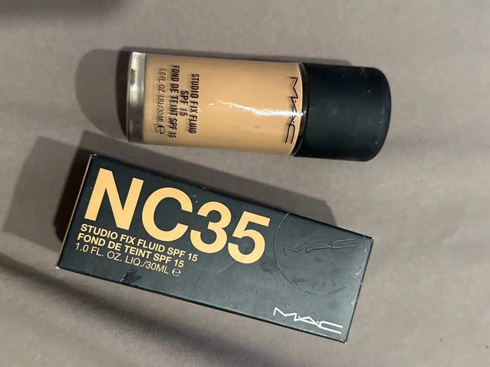 MAC Studio Fix Fluid SPF 15 NC35 (Category: Makeup) located in Manila. Submitted by philocalyph (Listing ID 1392097045, Image 1). Description: - just swatched.