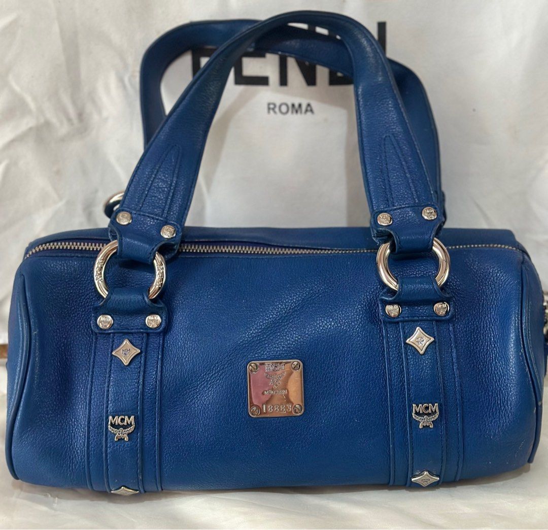 Guaranteed Authentic MCM Mini Boston Bag (Category: Luxury Bags & Wallets) located in Quezon City. Submitted by donaya_luxe (Listing ID 1391993072, Image 1). Description: Original MCM Mini Boston Sign of usage like rubs shown in detailed pics Dimensions length approximately 11.5' height approximately 6 inches.