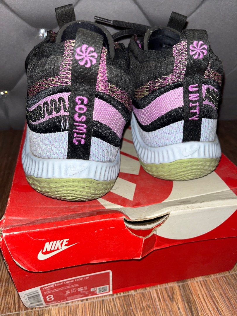 Nike Cosmic Unity 3 Rush Fuchsia (Category: Sneakers) located in San Luis. Submitted by haggle.apparel (Listing ID 1391959273, Image 3). Description: Nike Cosmic Unity 3 Rush Fuchsia (Legit) (No box or Replacement box) Size: 8us / 26cm Condition: Only been worn outside for 3 times. Never been used to play basketball so the outsole is just dirty. Zero dragging and no issues at all DM to inquire (NEGOTIABLE).