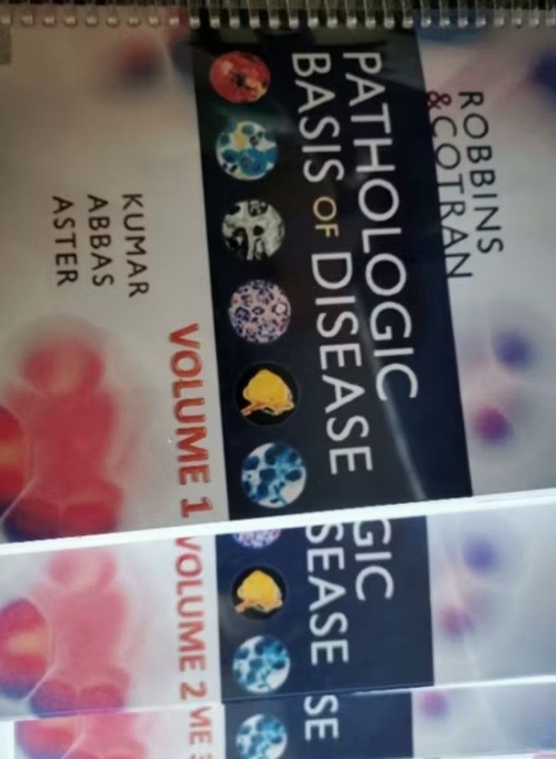 Robbins Pathologic Basis of Disease 10th edition (Category: Textbooks) located in Quezon City. Submitted by bellauy7 (Listing ID 1392107686, Image 1). Description: Robbins Pathologic Basis of Disease 10th edition 🌟Reprinted ⭐Booklet/notebook size (half of legal size paper) - very portable and not heavy 🌟 Coil bound 🌟 3 parts 🌟 With notes and highlights on some chapters ⭐Excellent condition.