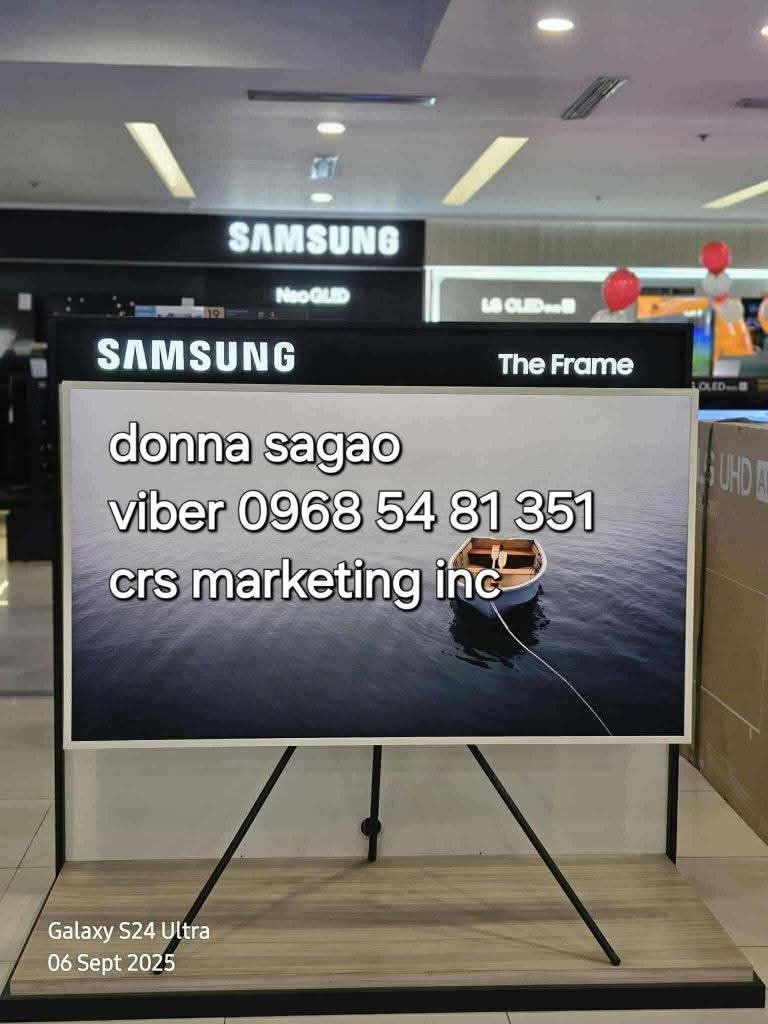 Samsung the frame (Category: TV) located in Quezon City. Submitted by daligcon19 (Listing ID 1392057425, Image 2). Description: 💙 SAMSUNG THE FRAME TV 2025 MODEL 43LS03F 55LS03F 65LS03F / SAMSUNG SERIF 💙 FRAME 2025 MODEL QA43LS03F - 42,600 QA55LS03F - 56,200 QA65LS03F - 69,900 SERIF 2024 MODEL QA43LS01D - 42,500 ( limited stocks ) QA55LS01D - 55,800 ( limited stocks ) PRICE MAY CHANGE WITHOUT PRIOR NOTICE BRANDNEW AND SEALED 1 YR WARRANTY PARTS