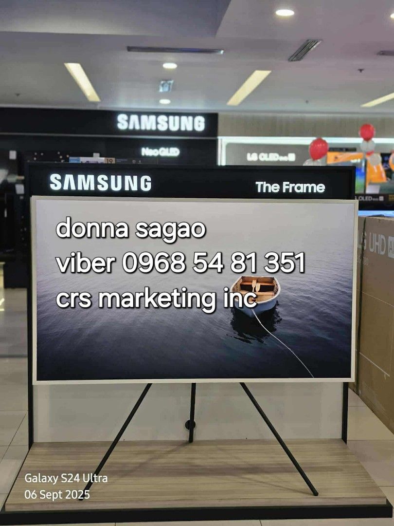 Samsung the frame (Category: TV) located in Manila. Submitted by donnasagao03665 (Listing ID 1392075728, Image 1). Description: 💙 SAMSUNG THE FRAME TV 2025 MODEL 43LS03F 55LS03F 65LS03F / SAMSUNG SERIF 💙 FRAME 2025 MODEL QA43LS03F - 42,600 QA55LS03F - 56,200 QA65LS03F - 69,900 SERIF 2024 MODEL QA43LS01D - 42,500 ( limited stocks ) QA55LS01D - 55,800 ( limited stocks ) PRICE MAY CHANGE WITHOUT PRIOR NOTICE BRANDNEW AND SEALED 1 YR WARRANTY PARTS