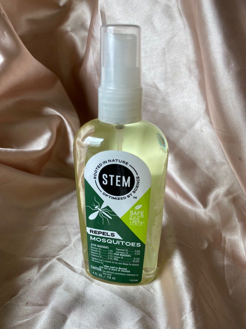 Stem Mosquito Repellant Spray 118ml (Category: Insect Repellents) located in Mandaluyong City. Submitted by bloomph.beauty-official (Listing ID 1391983638, Image 1). Description: 100% Guaranteed Authentic. Imported from the USA On hand & Ready to ship Keep your little ones safe from pesky mosquitoes with Stem Mosquito Repellant Spray. This kid-friendly formula is designed specifically for children, ensuring effective protection without harsh chem