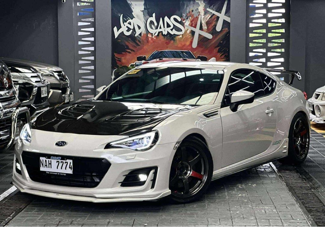 Subaru BRZ Turbo Auto (Category: Used Cars) located in Manila. Submitted by quality_cars (Listing ID 1392071034, Image 1). Description: FOR SALE‼️ 🔥SUBARU BRZ 2019 “TURBO” Properly Built W/ Modifications of worth almost 2M. Gen 2! All original paint, booklets and manuals andito lahat! All stock parts included din, full options w/ seat heaters. Modifications Exterior: - Genuine Rays TE37 SL (Staggered) BRZ/86 Spec - Champiro SX2 GT Radial Tires -
