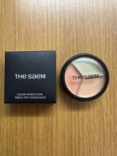 The saem 03 correct up beige cover perfection triple pot concealer 三色遮瑕膏64212407912449110