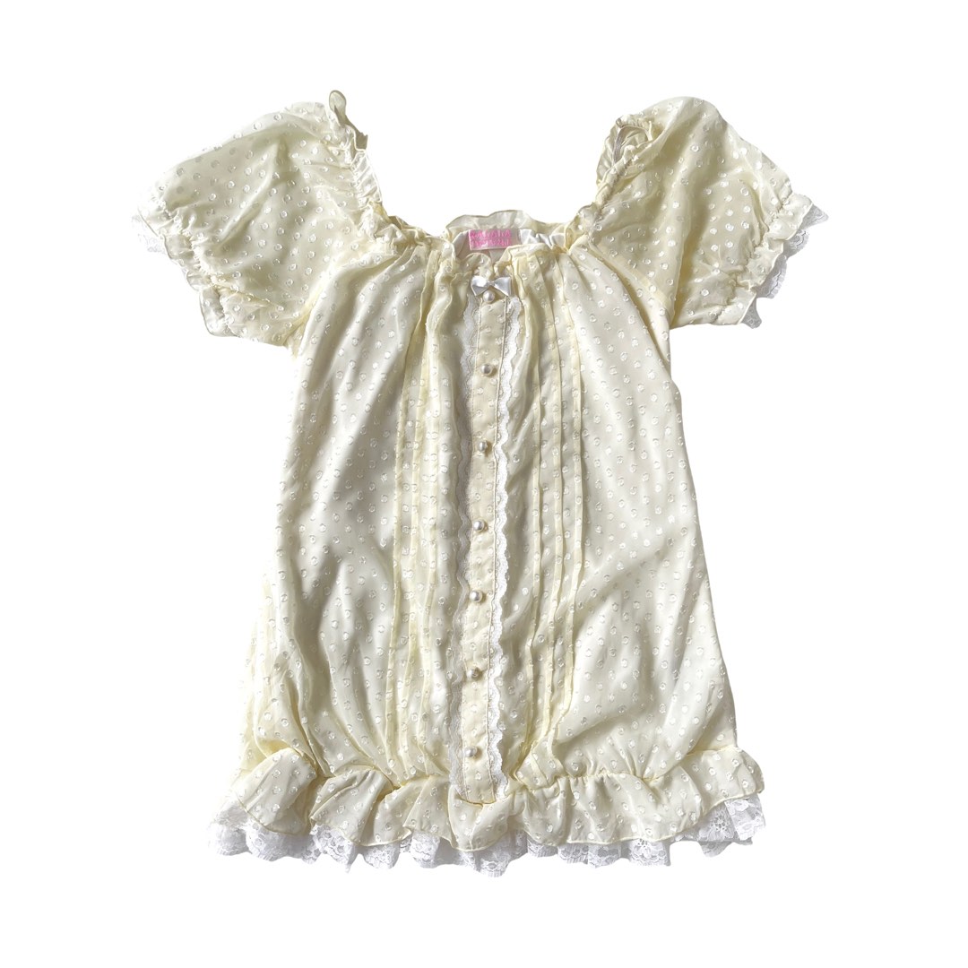 TRALALA LIZ LISA kawaii doll milkmaid fairy top soft yellow pastel ...
