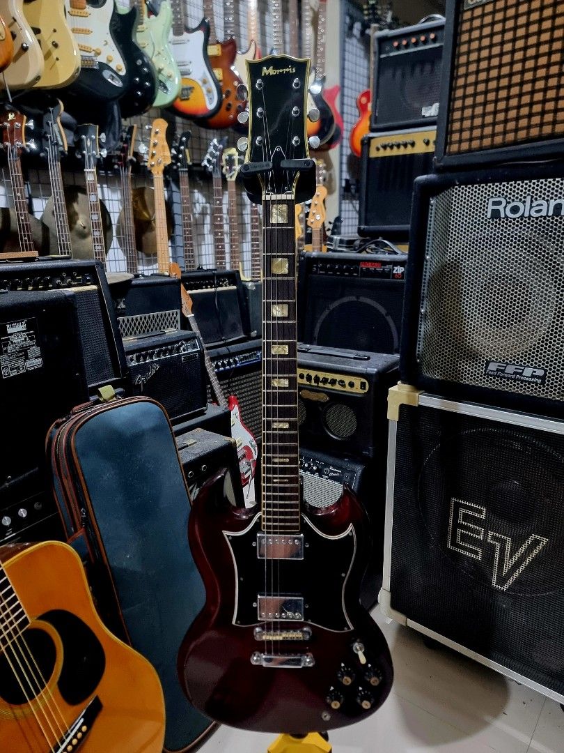 Vintage morris sg guitar (Category: Musical Instruments) located in Binan City. Submitted by jamrock.music (Listing ID 1392084374, Image 1). Description: "JAMROCK MUSIC STORE" JAPAN MUSICAL INSTRUMENTS location📍ST FRANCIS 7 SAN ANTONIO BIÑAN LAGUNA 📌pin@waze/googlemap JAMROCK Music store st paul project 4 biñan laguna the shop is closed by appointment for pick up only.please let us know if you are coming..
