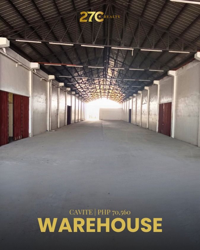 Warehouse for Rent in Trece Martirez, Cavite (Category: Commercial) located in Quezon City. Submitted by 27crealty-2 (Listing ID 1392030755, Image 1). Description: Warehouse for Rent in Trece Martirez, Cavite Here’s your chance to secure a prime warehouse in Trece Martires, Cavite — ideal for logistics, e-commerce, or storage needs! Property Details: Price per sqm: Php 120 sqm Floor areas available: 1. 588 sqm 2. 690 sqm 3. 589 sqm 4. 739 sqm Ter
