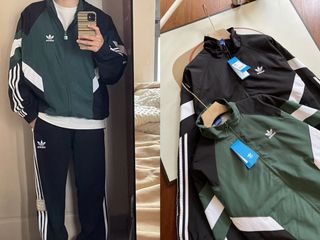 ❣️(🌟Pre-order) (💰330/2 pcs) (📦2 pcs free SF Express) Adidas Windbreaker Jacket (Black/Green) (Size S-2XL)64227570005377110