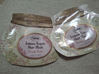 ( 大減價包平郵) $16/2包 SABON「翠綠玫瑰密集修護髮膜（Intense Repair Hair Mask Green Rose）64231513336449110
