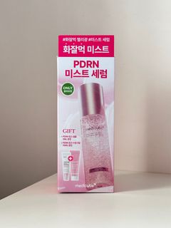 現貨 韓國 Medicube PDRN Pink Collagen Glow Jelly Mist Serum 100ml + serum 5ml & cream 10ml 贈品裝64200588745473110