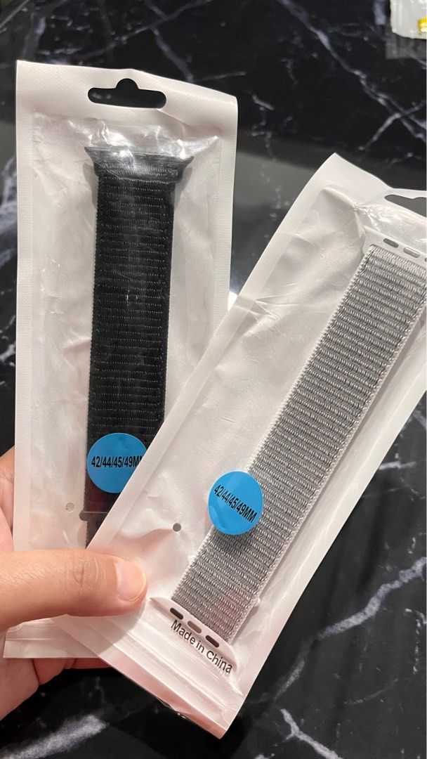 Apple watch strap (Category: Wearables & Smart Watches) located in Imus. Submitted by honisp (Listing ID 1392252781, Image 1). Description: For sale! Apple Watch strap available in 38, 40, 41mm 42, 44, 45, 49mm Brandnew! Available designs: Magnetic strap Php100each Nyloon loop Php80 each Silicon strap Php80 each .