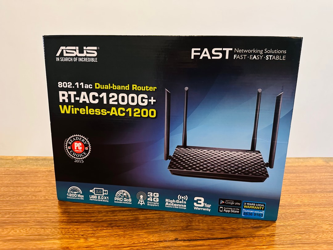 ASUS RT-AC1200G+ Wireless AC1200 Dual-Band Gigabit Router, Computers ...
