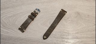 （不連勞力士錶扣）棕色麂皮錶帶brand new 未使用品 合20mm Rolex tudor 錶耳64208762011905110