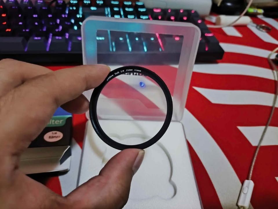 Camera Lens Filters (Category: Other Photography Accessories) located in Pasig City. Submitted by yrcarlos (Listing ID 1392212784, Image 3). Description: 52mm Lightdow 1/4 White Soft Lens Filter - 400 67mm UV Filter - Sold 49mm KnightX UV CPL ND Filter - 500 MOP: Gcash Meetup at Ortigas, Shaw, Ayala or Magallanes MRT 3 Station Or Shipping at buyers expense.