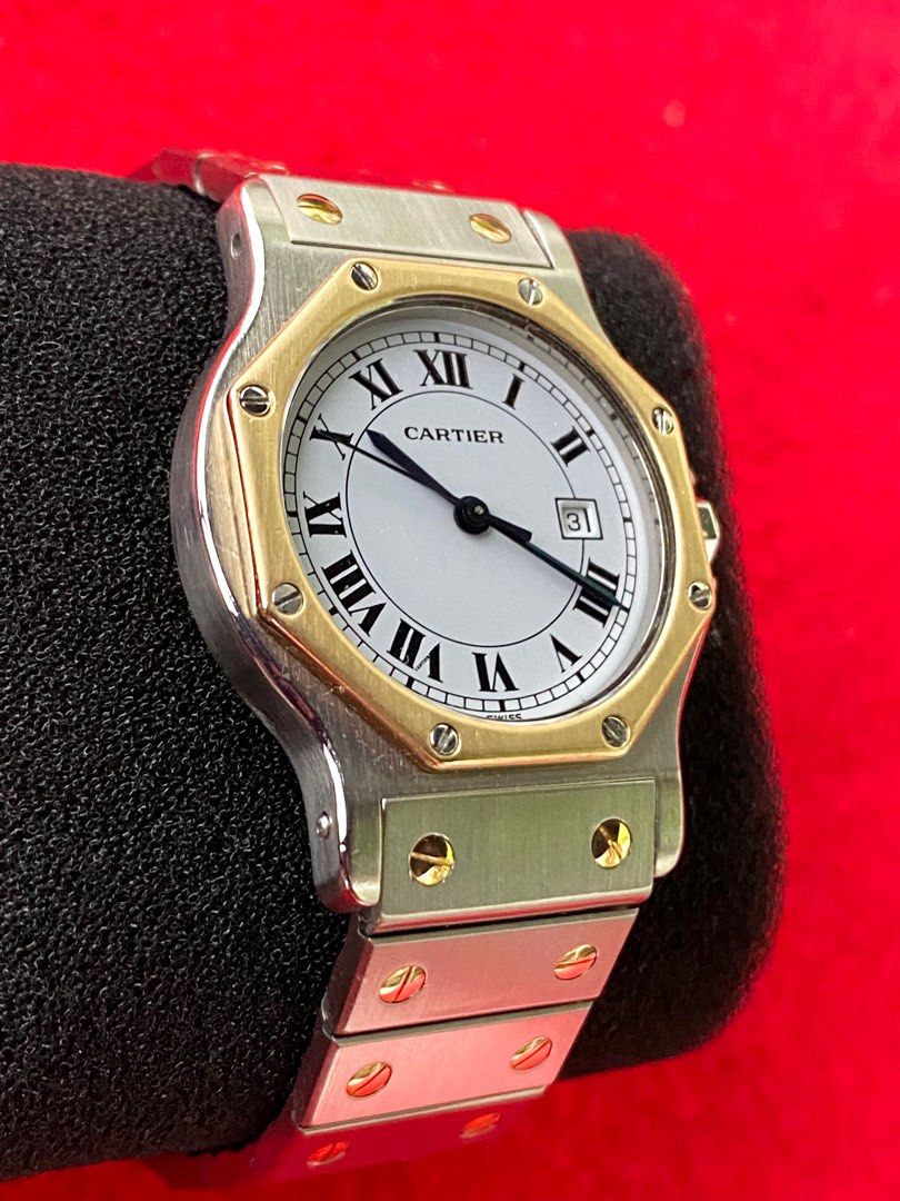 Cartier Santos Octagon - Automatic (Category: Luxury Watches) located in Manila. Submitted by watchmechanic (Listing ID 1392238804, Image 2). Description: Cartier Santos Octagon - Automatic ₱175,000 Excellent Condition Automatic Movement Unisex, 29mm Case size 6.5 inches wrist size Guaranteed Authentic Inclusions: with Original box, Manuals.