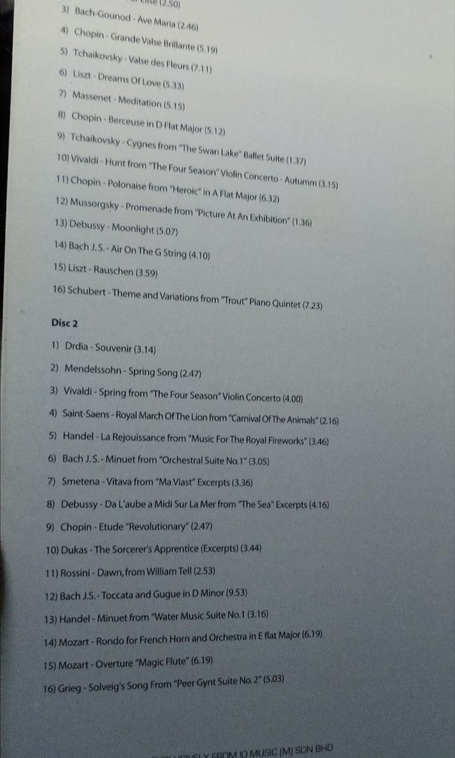 Cd The Complete Classicals 2disc (Category: CDs & DVDs) located in Batu Pahat. Submitted by NoorComputer (Listing ID 1392223091, Image 2). Description: Cd The Complete Classicals 2disc Berminat call pm wassap 0139975480.