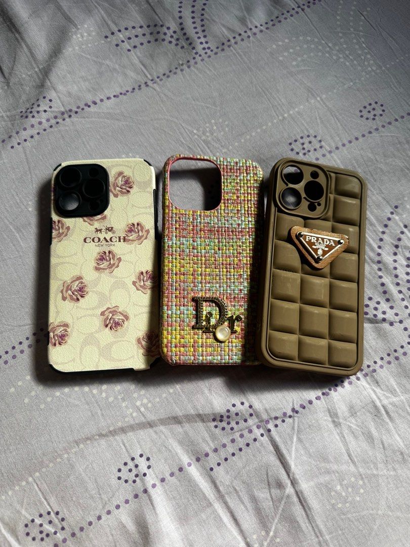 Coach&Dior&Prada case (Category: Cases & Sleeves) located in Cavite. Submitted by jomspreloved (Listing ID 1392256071, Image 1). Description: bundle case 14ProMax.