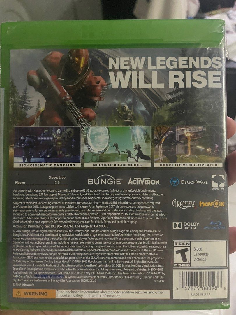 Destiny 2 sealed copy (Category: Xbox) located in Manila. Submitted by bsunga04 (Listing ID 1392171844, Image 2). Description: .