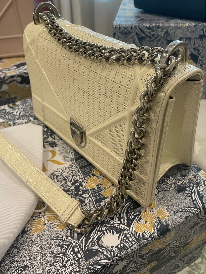 Diorama micro cannage small bag in cream off white, Luxury, Bags — free download