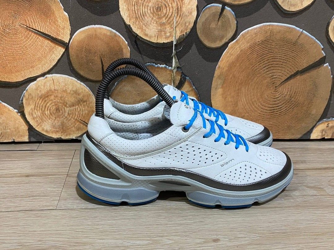 Ecco original biom fjuel shoes white leather sneaker lace up