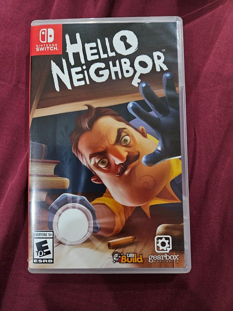 Hello Neighbor Nintendo Switch game (Category: Nintendo) located in San Juan City. Submitted by irene.lim2 (Listing ID 1392259771, Image 1). Description: Authentic Hello Neighbor Nintendo Switch game physical cartridge. Sold as is. No issues. Shipping or delivery fee on account of the buyer. location: greenhills.