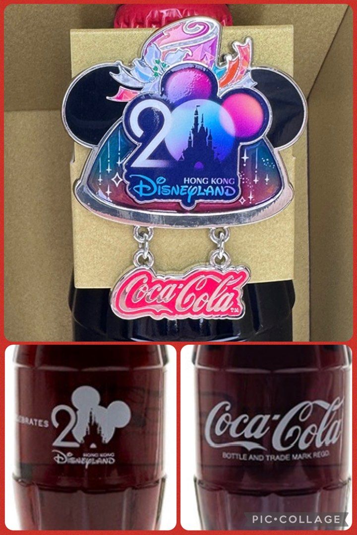 コレクション RARETokyo2020 Coca-Cola DayPin Complete Hong Kong Disneyland 20th Anniversary Coca-Cola Bottles, Toys